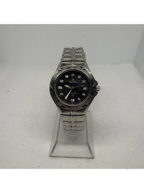 Bulova Marine Star Women's Quartz Diamond Accents Bracelet 34mm Watch CR837316